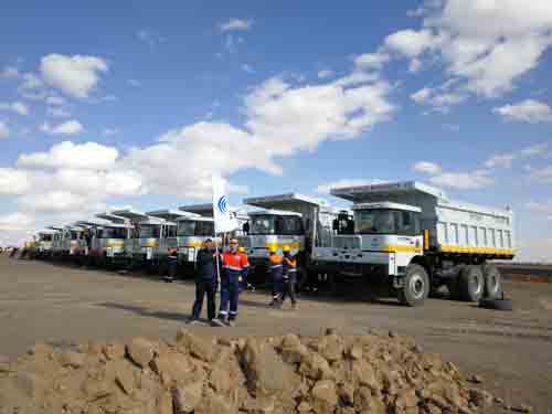 壹定发重装10台YTK89A非公路自卸车成功交付蒙古